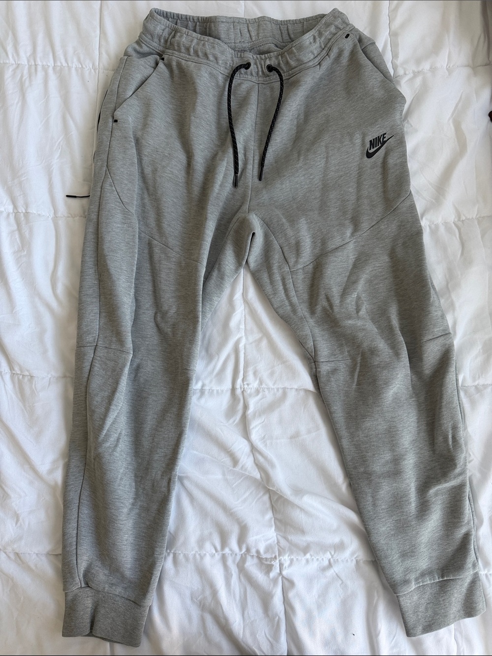 Nike Mens Grey Sweatpants with Black Drawstring